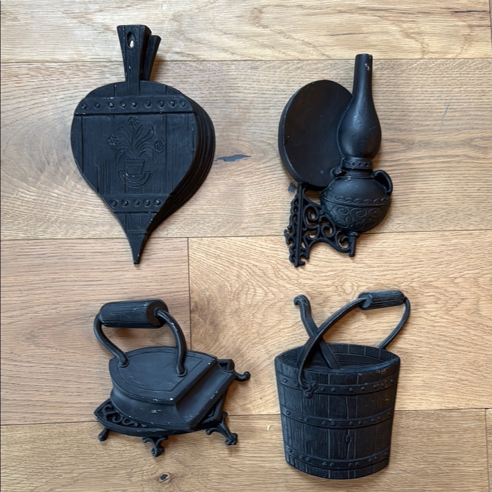 Black Wall Decor Set of 4